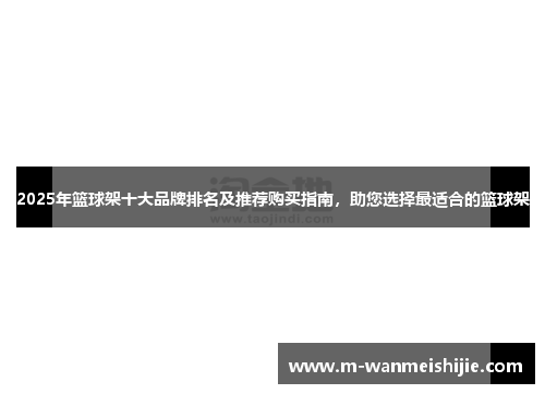 2025年篮球架十大品牌排名及推荐购买指南，助您选择最适合的篮球架