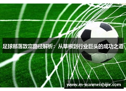 足球部落致富路径解析：从草根到行业巨头的成功之道